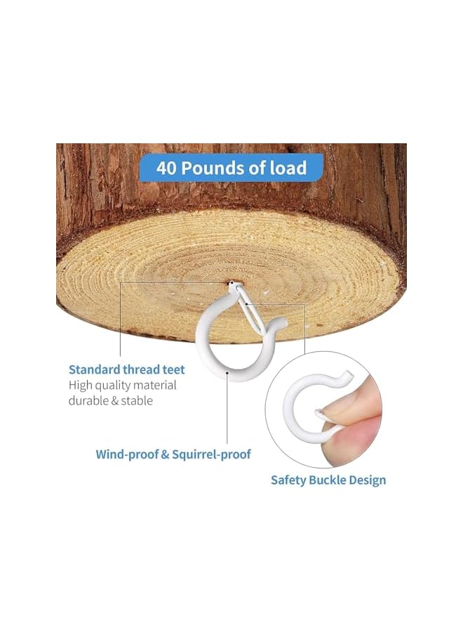 PROMASS 20 Pcs White Ceiling Hanger for Hanging,Lights Wall Mounted Hook Safety Outdoor Hanger - Image 4