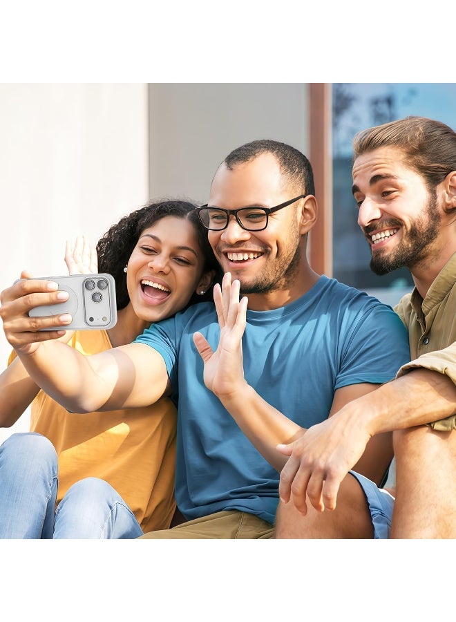 أكاليكس جراب مغناطيسي غير لامع لهاتف iPhone 17 Pro Max، متوافق مع MagSafe، غطاء فاخر مطلي، جراب حماية للهاتف من مادة TPU ناعمة ومقاومة للصدمات | أبيض - Image 4