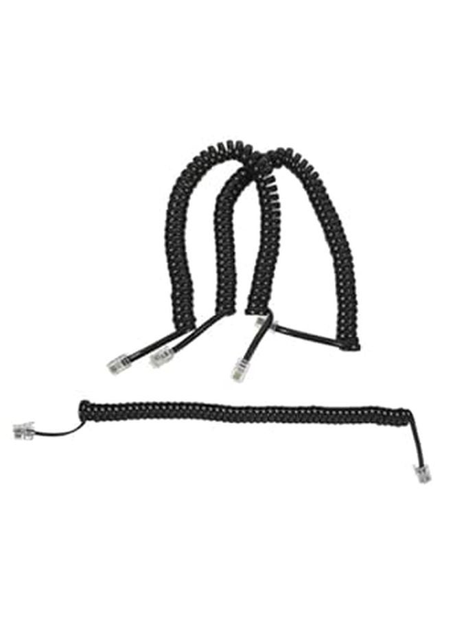 3 Pack Coiled Telephone Cord Durable Flexible Handset Cable for Landline Phones - Image 1