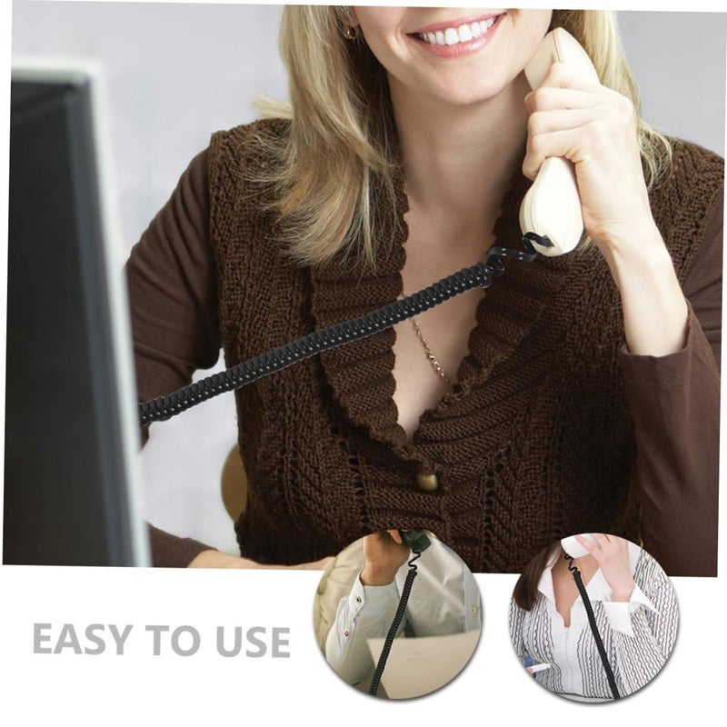 3 Pack Coiled Telephone Cord Durable Flexible Handset Cable for Landline Phones - Image 4
