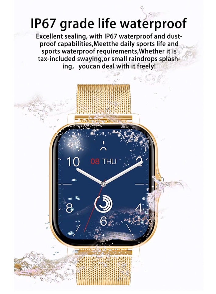 يزلر ساعة ذكية وصل حديثا2024 يزلر YL-Z1 NOVA للجنسين حزام مزدوج فاخر للياقة البدنية الرياضية 1.69 بوصة BT دعوة ساعة مخصصة مراقبة معدل ضربات القلب YL-Z1 الساعات الذكية المصممة للشباب - Image 3