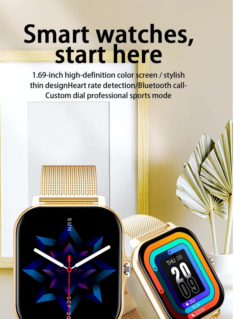 يزلر ساعة ذكية وصل حديثا2024 يزلر YL-Z1 NOVA للجنسين حزام مزدوج فاخر للياقة البدنية الرياضية 1.69 بوصة BT دعوة ساعة مخصصة مراقبة معدل ضربات القلب YL-Z1 الساعات الذكية المصممة للشباب - Image 4