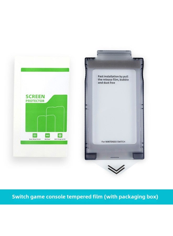 For Nintendo Tempered Film Dustless Bin Film NS Type Blu-ray Game Machine Protective Film Switch Film Seconds Patch Box-Color:Hd Switch Film One Piece - Image 1