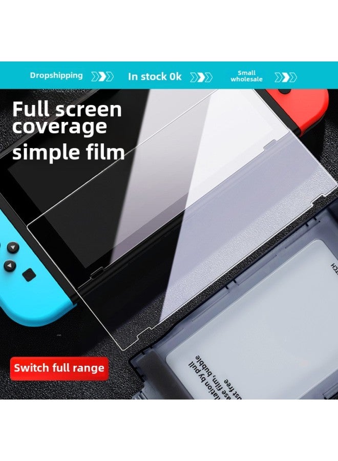 For Nintendo Tempered Film Dustless Bin Film NS Type Blu-ray Game Machine Protective Film Switch Film Seconds Patch Box-Color:Hd Switch Film One Piece - Image 5