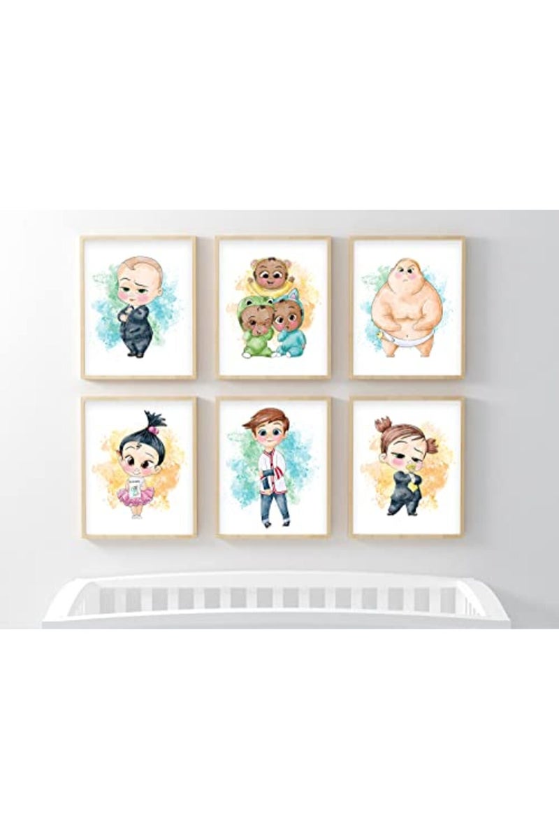Nistio® The Boss Baby Wall Décor, The Boss Baby Wall Prints, Boss Baby Cartoon Poster, Set of 6, 8x10 inches (Unframed) - Image 4