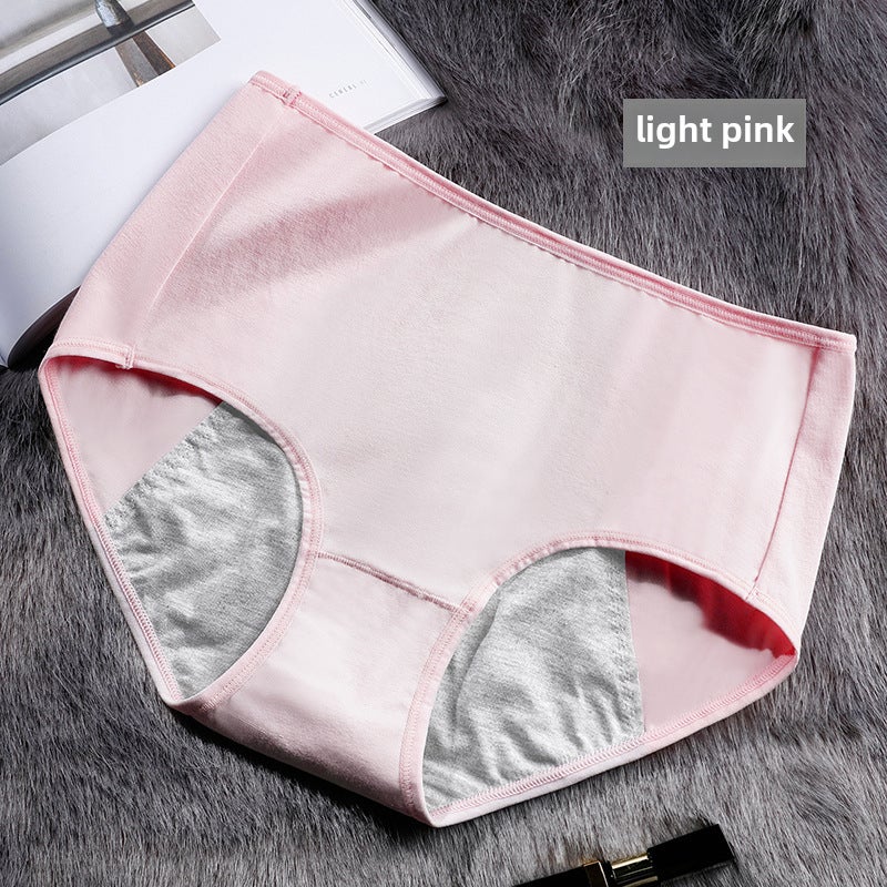 Cotton Menstrual Panties Mid-Waist Leakproof Breathable Gray  - Image 4