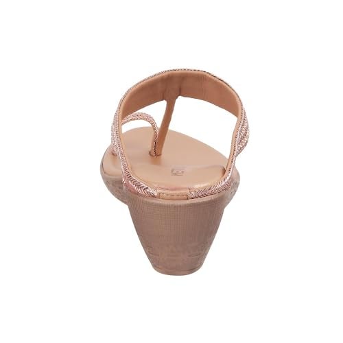 Metro Women Rose Gold Fashion & Comfort Sandal UK/5 EU/38 (35-354) - Image 4