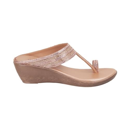 Metro Women Rose Gold Fashion & Comfort Sandal UK/5 EU/38 (35-354) - Image 3