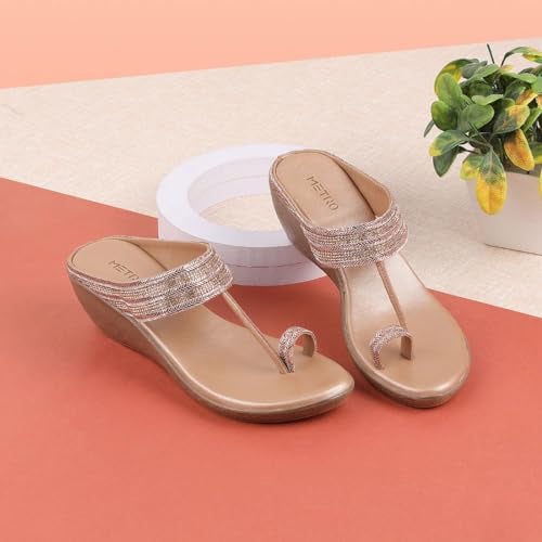 Metro Women Rose Gold Fashion & Comfort Sandal UK/5 EU/38 (35-354) - Image 2