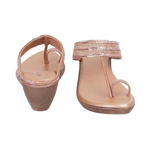 Metro Women Rose Gold Fashion & Comfort Sandal UK/5 EU/38 (35-354) - Image 5