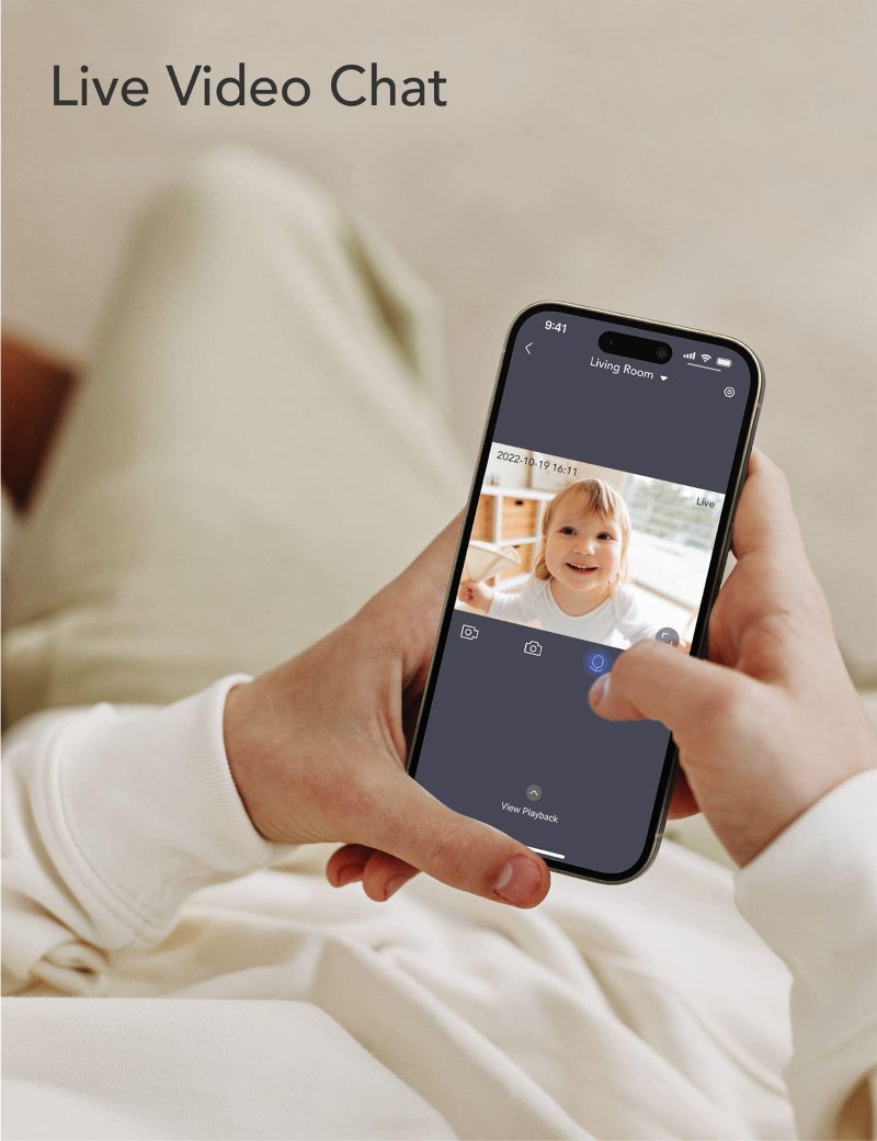 nooie Baby Monitor with Camera and Audio, Baby Camera Monitor, Baby Monitor WiFi Smartphone 2.4 GHz, Motion and Sound Detection, 1080P HD Night Vision, Two-Way Audio, SD or Cloud Storage - Image 4