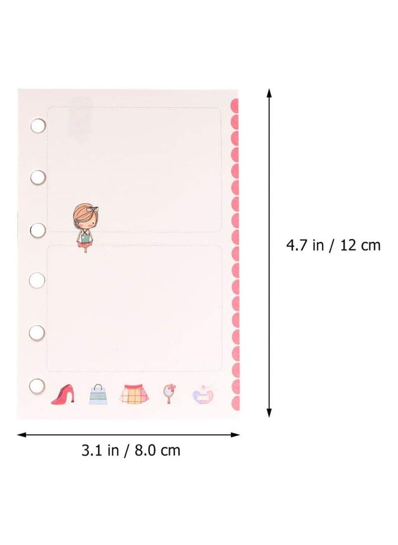 Y&D - 3 PCS Binder Refill Paper A7 Loose Leaf Colorful 6 Hole Notebook Refills Pages Inserts for School Store Office - Image 1