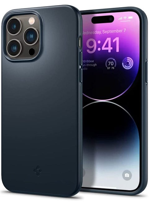 Thin Fit iPhone 14 Pro Case Cover - Metal Slate