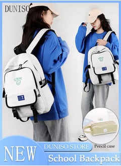 DUNISO Girl's School Backpack with Pencil Case Waterproof Book Bag with Compartments for Teen Girl Kid Students Elementary School Kids' School Bag With Large Capacity  - Image 1