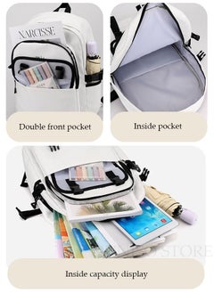 DUNISO Girl's School Backpack with Pencil Case Waterproof Book Bag with Compartments for Teen Girl Kid Students Elementary School Kids' School Bag With Large Capacity  - Image 2