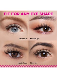 Calailis False Eyelash, Eye Makeup Lash 3D Faux Mink Fake Eyelash Long Natural Eyelashes 3 Pairs With 5G False Eyelash Glue (Cs31)  - Image 5