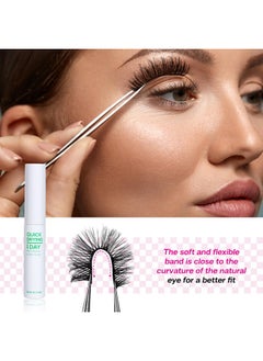 Calailis False Eyelash, Eye Makeup Lash 3D Faux Mink Fake Eyelash Long Natural Eyelashes 3 Pairs With 5G False Eyelash Glue (Cs31)  - Image 4