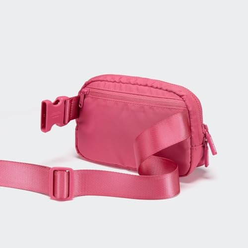 Pander Two Way Zipper Fanny Pack Nylon Everywhere Belt Bag for Women, Water Repellent Waist Packs, Crossbody Bags with Adjustable Strap (Hot Pink). - Image 4