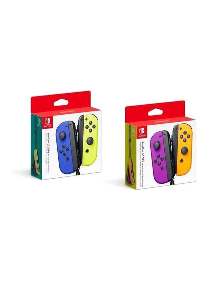 نينتندو وحدة تحكم لاسلكية Joy Cons لجهاز Nintendo Switch، وحدة تحكم بديلة L/R متوافقة مع Nintendo Switch - أرجواني نيون/برتقالي نيون - Image 2