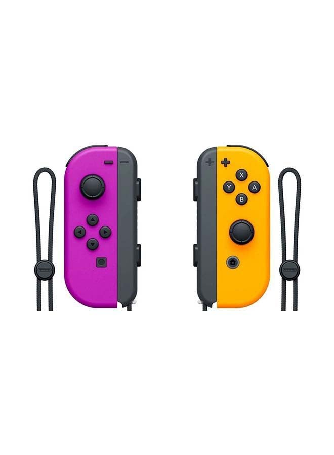 نينتندو وحدة تحكم لاسلكية Joy Cons لجهاز Nintendo Switch، وحدة تحكم بديلة L/R متوافقة مع Nintendo Switch - أرجواني نيون/برتقالي نيون - Image 1
