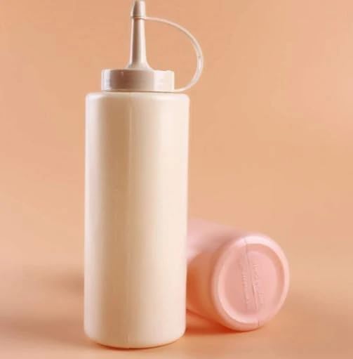 Vroxy 300ML Ketchup and Mustard Squeeze Bottle Plastic Sauce Squeeze Bottle Condiment, Vinegar, Ketchup, Squeeze for Kitchen Squeeze Bottle (2Pcs) - Image 1