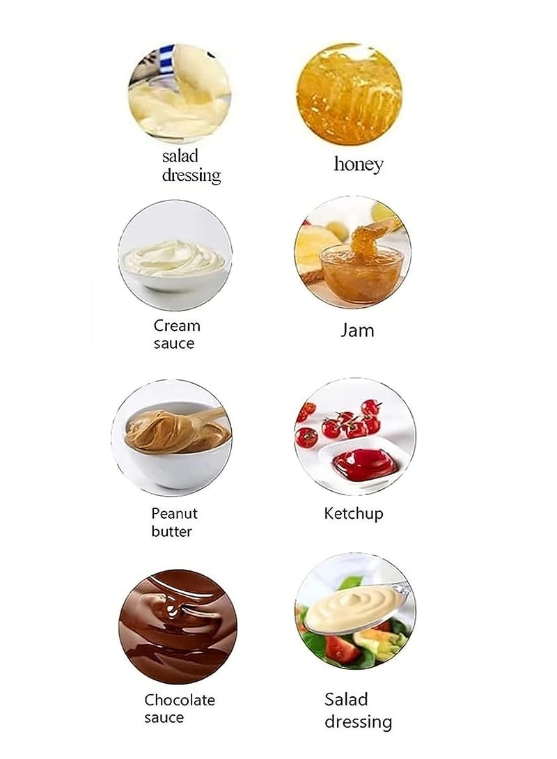 Vroxy 300ML Ketchup and Mustard Squeeze Bottle Plastic Sauce Squeeze Bottle Condiment, Vinegar, Ketchup, Squeeze for Kitchen Squeeze Bottle (2Pcs) - Image 4