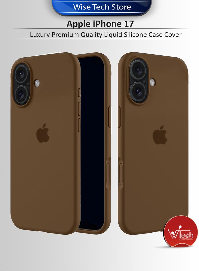 دبليو تيك أبل آيفون 17 5G 2025 غلاف غالي مع جودة ممتازة من السيليكون السائل (MCRPSN) - بني طيني - Image 1