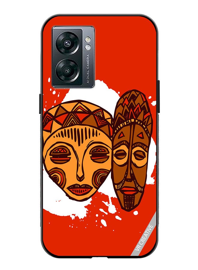 VR CREATIVE Protective Case Cover For OnePlus Nord N300 African Masks Design Multicolour - Image 1