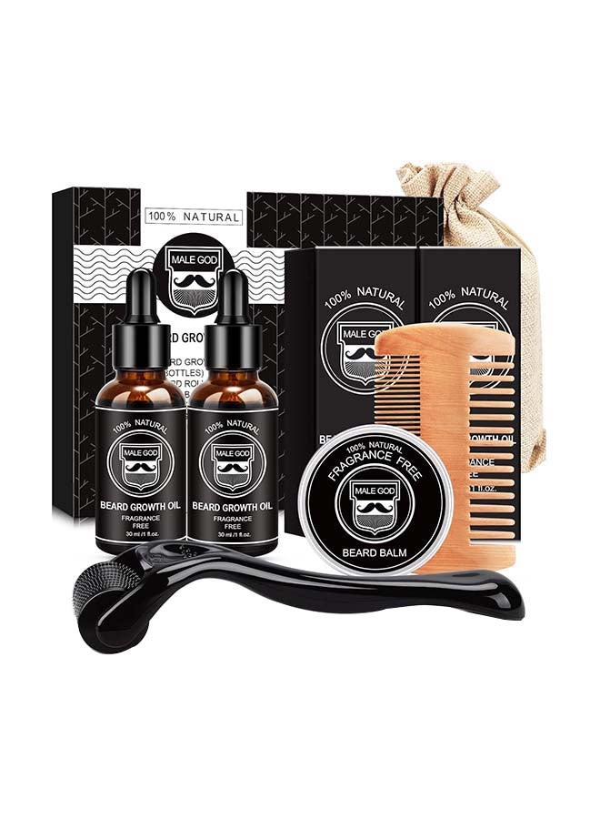 MALE GOD Beard Growth Kit - Beard Kit For Men W/Handmade Beard Growth Oil, Beard Balm, Handmade Beard Comb, Gifts For Men Him Boyfriend Husband Dad  - Image 1