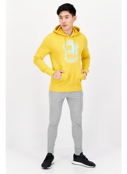 Levi's Men Hooded Brand Logo Sweatshirt, Yellow  - Image 3