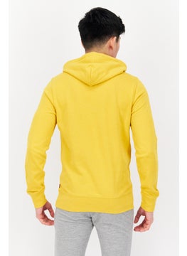 Levi's Men Hooded Brand Logo Sweatshirt, Yellow  - Image 4