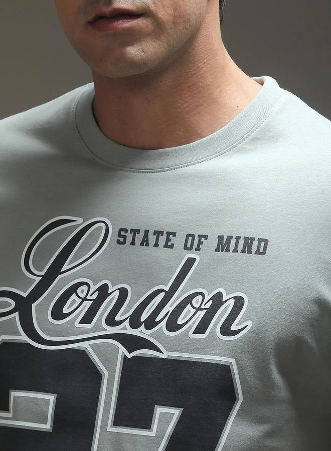 Dillinger Men Oversized Short Sleeve Printed T-Shirt