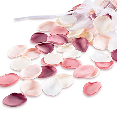 Der Rose 300pcs Artificial Flowers Silk Fake Pink Rose Petals Flower Girl Scatter Pedals for Aisle Centerpieces Table Confetti Party Favors Home Wedding Valentines Proposal Anniversary Decorations - Image 1