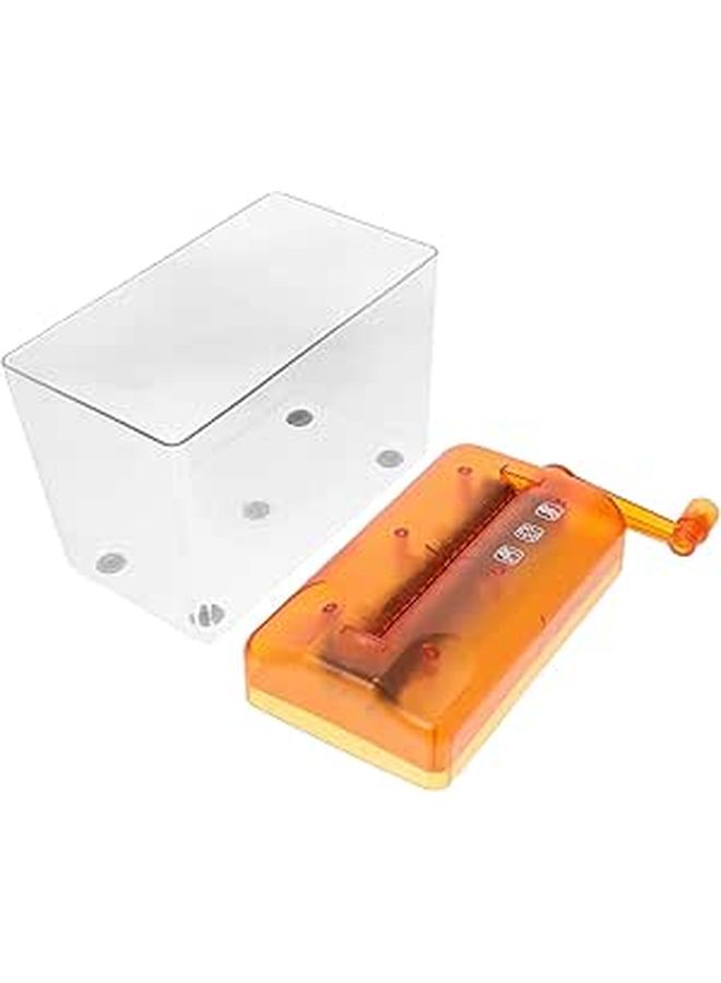 Mini Manual Paper Shredder Handheld Desktop Small Document Cutter For Home Office Use Orange - Image 1