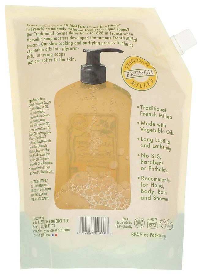 A La Maison Provence Lemon Liquid Soap Doypack Refill 1 L / 33.8 oz - Image 2