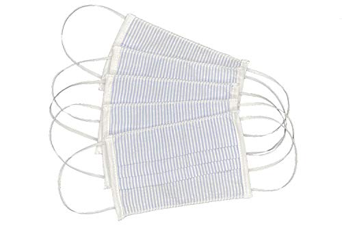 Pink Princess Reuseable Seersucker Face Mask Washable, Cubre Bocas para Mujer Tapabocas - 5 Pack - Image 1