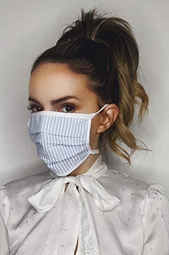 Pink Princess Reuseable Seersucker Face Mask Washable, Cubre Bocas para Mujer Tapabocas - 5 Pack - Image 3