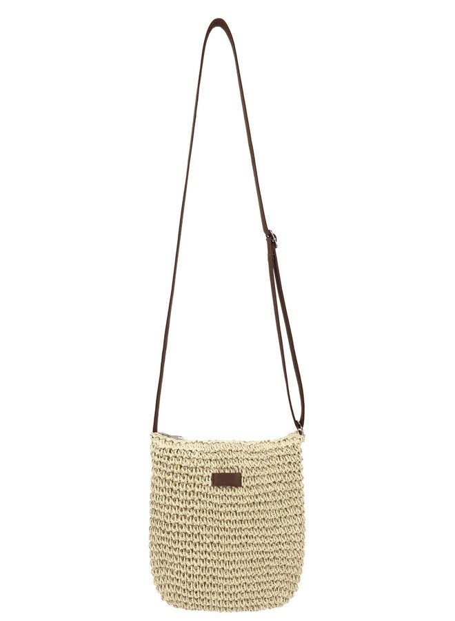 Youjaree Straw Crossbody Bag for Women Handmade Woven Beach Bag Vacation Shoulder Handbag Purse for Summer (Beige) - Image 1
