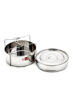 KCL KCL Stainless Steel - Cooker Separator Set With Lid & Lifter | Deep Stackable Container Set For Outer Lid Pressure Cooker | Suitable For 12 litre Cooker | Multipurpose Container Set | Dishwasher Safe  - Image 2