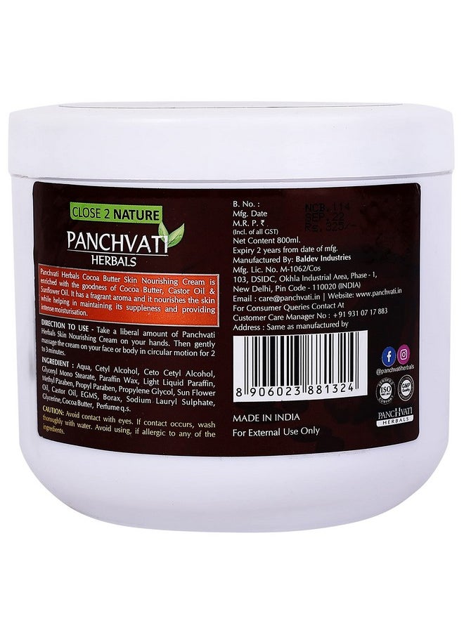 Panchvati Herbals Cocoa Butter Face Massage Cream 800Gm (Silicone Free,Skin Nourishing Cream)  - Image 3