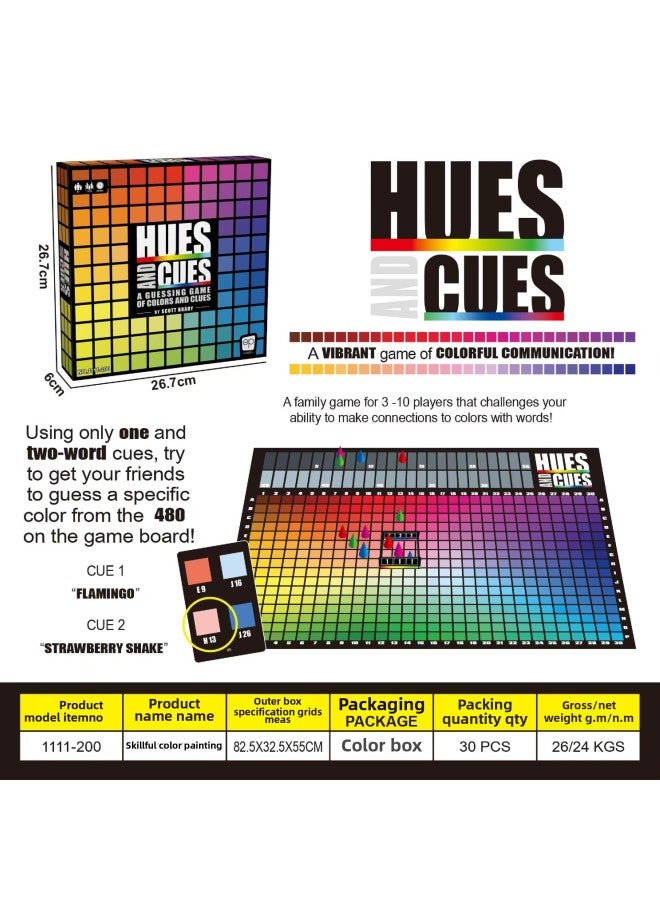 HUES AND CUES Riddle Game Card Toy-Color:Skillful Color Painting - Image 1