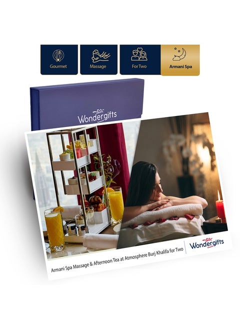 Armani Spa Massage & Afternoon Tea for Two at Atmosphere Burj Khalifa - Experience Gift