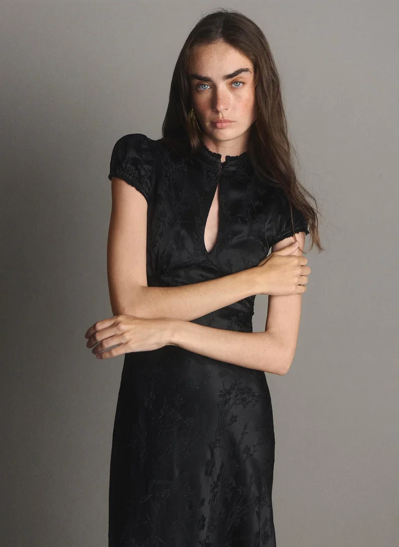 Lichi  Fitted midi dress with a floral pattern for Women | Best Price UAE