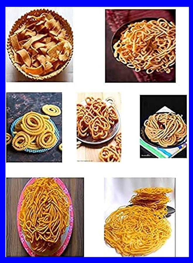 Ganesh ganga Aluminium Sevanazhi/Sevai Nazhi/Sev Sancha/Gathiya Murukulu/Janthikulu Idiyappam Maker with Free 5 Different Jali/Silver/Small - Image 4