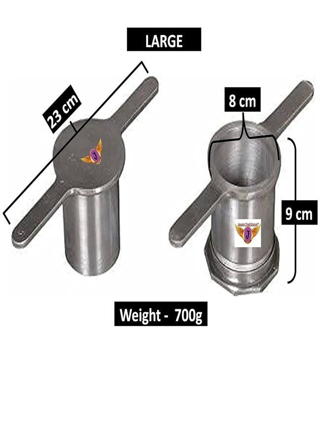 Ganesh ganga Aluminium Sevanazhi/Sevai Nazhi/Sev Sancha/Gathiya Murukulu/Janthikulu Idiyappam Maker with Free 5 Different Jali/Silver/Small - Image 3