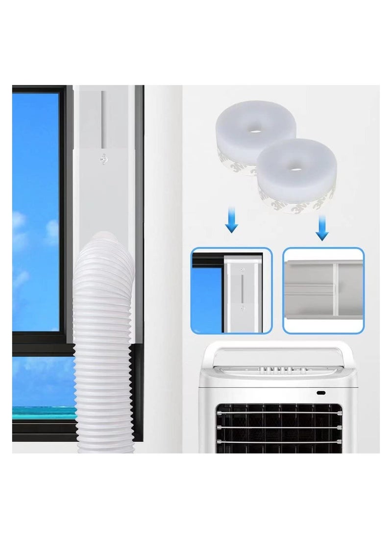 SYOSI - Portable Air Conditioner Window Kit with 2 3m Seals, Universal Portable Air Window Vent Exhaust Hose, Mobile Air Conditioner Window Damper, AC Ventilation Kit (5.1"/13cm) - Image 1