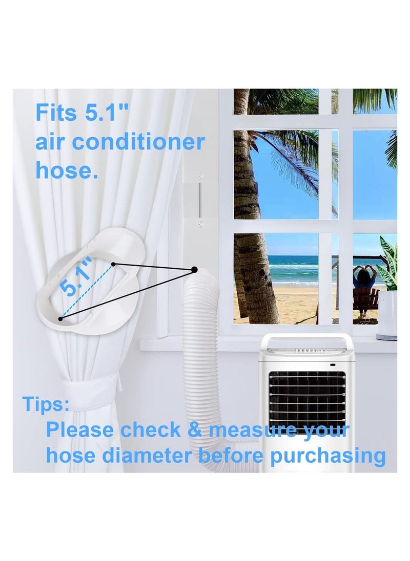 SYOSI - Portable Air Conditioner Window Kit with 2 3m Seals, Universal Portable Air Window Vent Exhaust Hose, Mobile Air Conditioner Window Damper, AC Ventilation Kit (5.1"/13cm) - Image 1