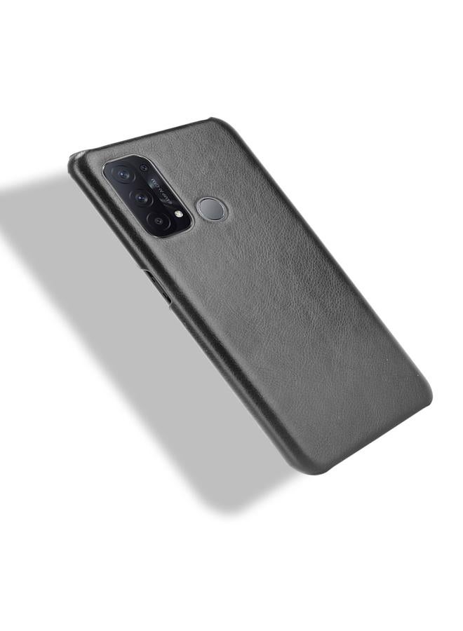 S-TOP Case For OPPO Reno5 A Shockproof Litchi Texture PC + PU + Flannel Case - Image 4