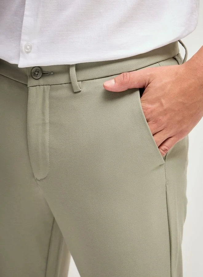 THE BEAR HOUSE Men's 4 Way Stretch Formal Trouser Versatile Office and Travel Pants Comfortable Fit for Everyday Use Easy to Style Bottomwear for Work Weekend and Outings
