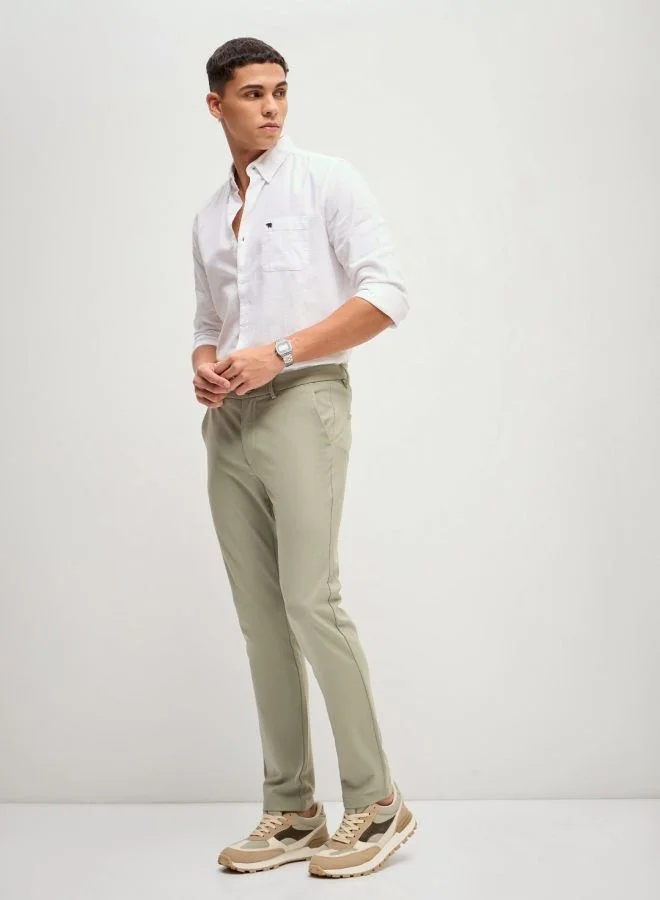 THE BEAR HOUSE Men's 4 Way Stretch Formal Trouser Versatile Office and Travel Pants Comfortable Fit for Everyday Use Easy to Style Bottomwear for Work Weekend and Outings